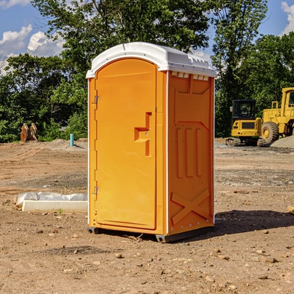 how often are the portable toilets cleaned and serviced during a rental period in Dorrington California